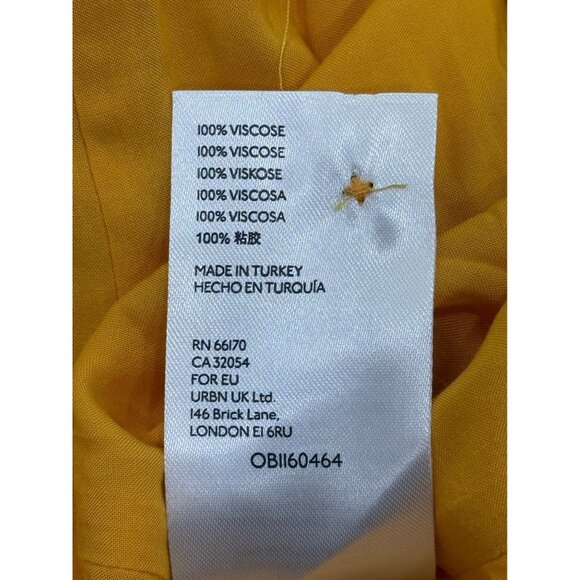 Maeve By Anthropologie Tiered Maxi Skirt Mustard Yellow Boho Womens Size L - Picture 6 of 7